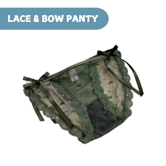 Green Lace & Bow Panty